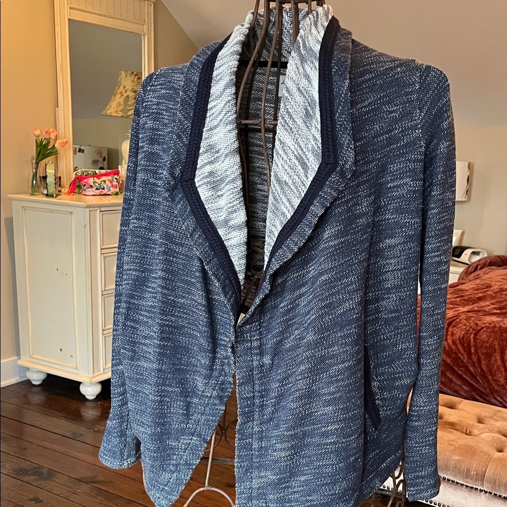Lucky Brand Blue and Gray Women's Sweater